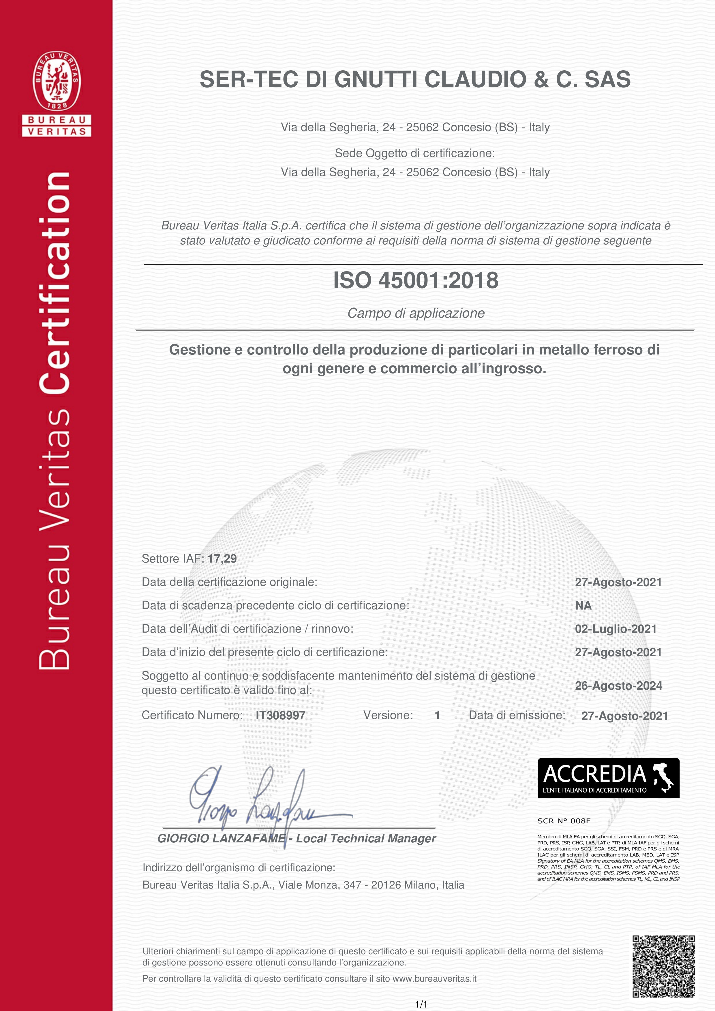 ISO 45001 Ser-Tec